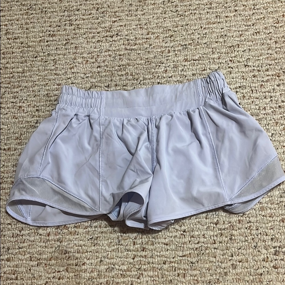 Lululemon light grey blue hotty hot 2.5 inch shorts